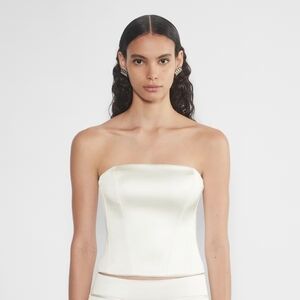 Aritzia Wilfred Satin Strapless Bustier